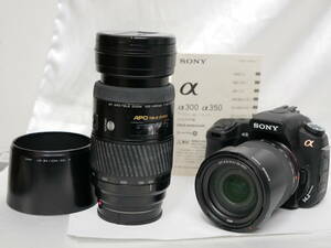 #7314 Sony DSLR-A350 DT 18-200mm AF apo tele zoom 100-400mm ソニー デジタル一眼レフカメラ