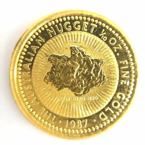 K24IG オーストラリア ナゲット金貨 1/10oz 総重量3.1ｇ【CDAT7002】