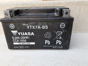 【動作未確認】YUASA YTX7A-BS　バイクバッテリー　GTX7A-BS FTX7A-BS KTX7A-BS互換