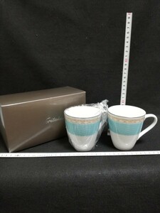 C441.【未使用】Noritake ノリタケ　ハミングブルー マグカップ ティーカップ コーヒーカップ ペア　2客/60