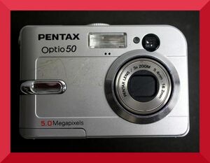 ペンタックス PENTAX Optio50 500万画素 コンパクトデジタルカメラ 単3電池 x361 通電 ジャンク