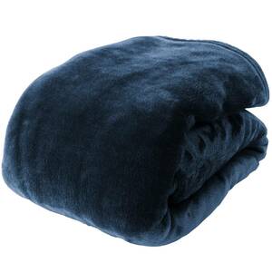 mofua 毛布 シングル 冬用 ブランケット モフア マイクロファイバー ダークネイビー あったか もふもふ 洗える 乾きやすい 500001
