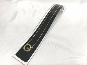 ■【YS-1】 ジバンシィ GIVENCHY ■ Gロゴ ネックレス ■ GP ゴールド系 全長38cm トップ縦横1.6cm 【同梱可能商品】■D