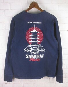 AT8181 SAMURAIJEANS サムライジーンズ 長袖Tシャツ L ネイビー