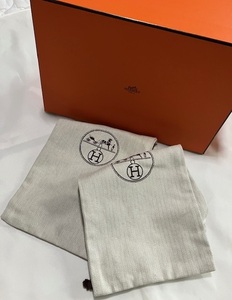 未使用　エルメス　HERMES　シューズ保存袋　２枚（１足）分