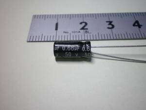 電解コンデンサー 0.68μF 50V 105℃　Jwco　　10個セット　未使用品【管103】