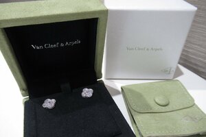 ヴァンクリーフ＆アーペル Van Cleef & Arpels K18WG スウィートアルハンブラ ピアス アクセサリー BOX付 ランクA BRJ・ジュエリー