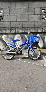 子供用自転車　16インチ　補助輪付き　青　ブリヂストン　クロスファイヤー