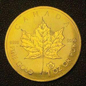 1000刻印 古銭 記念メダル カナダ 古銭 メイプルリーフ 50ドル金貨 24金