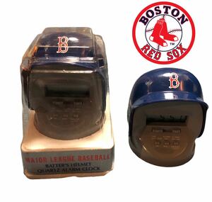 激レア　DEADSTOCK 希少品　90s 当時物　MLB ヘルメット時計 ボストン　レッドソックス　RED SOX USA 入手困難　目覚まし時計