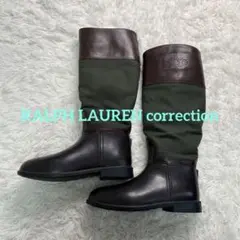 RALPH LAUREN correction キャンバスレザー/ラバー ブーツ