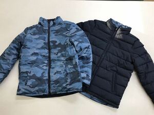 ■GAP■新品■120■ダウン型ジャケット■リバーシブル■ブルゾン■迷彩■ネイビー■ライトダウン型■ギャップ■かっこいい迷彩です■2-1