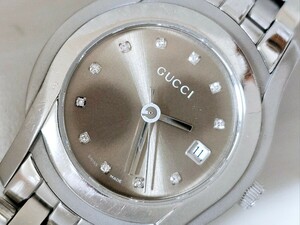 GUCCI グッチ Gクラス 高級腕時計【5500L】11Pダイヤモンドダイヤル 純正ブレス