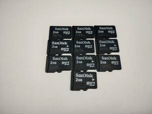 10枚セット　2GB　SanDisk　microSDカード　フォーマット済み　メモリーカード