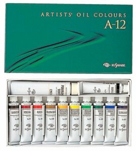 クサカベ 油絵具 専門家用 油絵具セット 12色セット A-12 20ml(未使用品)　(shin