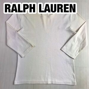 RALPH LAUREN ラルフローレン 長袖 七分袖 Tシャツ レディースサイズ M 生成り