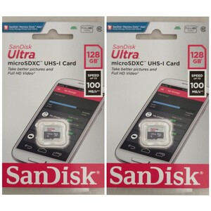 2枚　サンディスク　サンディスク　microSDカード 128GB 　マイクロSD　SanDisk