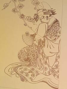 梅花に想いを寄せて②! 切り絵原画制作セット・　縁起物作品展にどうぞ！