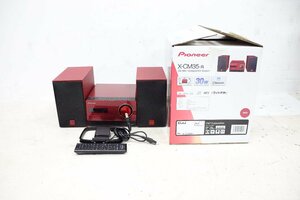 ■動作確認済■ PIONEER パイオニア CD プレイヤー X-CM35-R スピーカー付き ミニコンポ