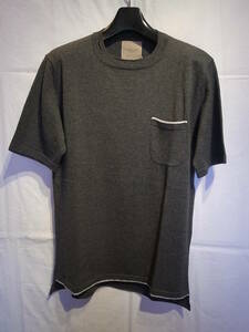 【新品】FACTOTUM コットンカシミア クルーネック T-SHIRT Tシャツ TEE ファクトタム BLACK サイズ48