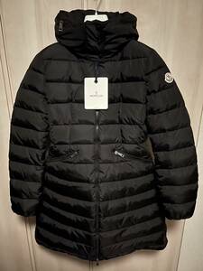 Lサイズ【未使用】MONCLER FLAMETTE フラメッテ　TG2　ブラック色　黒色　正規品　◆定価29.8万円◆　大人気ロングコート