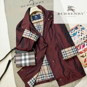 K46【Tシャツにさらっと着こなす】参考価格15万●超美品 BURBERRY LONDON●イタリア製●ブルゾンジャケット　バーバリーコート レディース