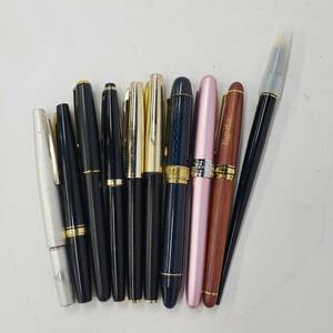 M052-568　万年筆　10点まとめ　PARKER　パーカー　PLATINUM　プラチナ　PILOT　パイロット　他　筆記用具　文具 