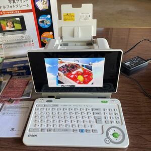 EPSONデジタルフォトフレームハガキ作成　写真プリントE-830中古【現状品】