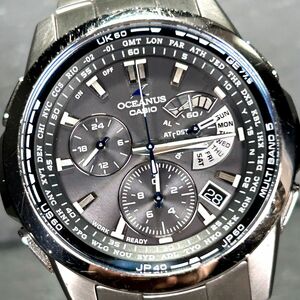 美品 CASIO カシオ OCEANUS オシアナス OCW-M700TDJ-1A 腕時計 タフソーラー 電波ソーラー アナログ カレンダー チタニウム 動作確認済み