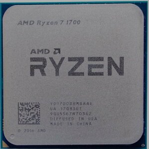 【中古動作品AMD Ryzen 7 1700 8コア Socket AM4 YD1700BBM88AE 3.0Ghz 16T 送料無料