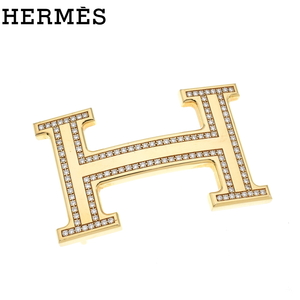 HERMES エルメス 750YG バックル Hベルト 純正ダイヤ イエローゴールド【A01387】