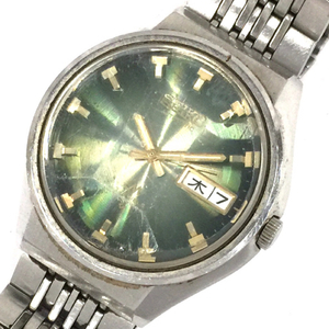 セイコー ロードマチック デイデイト 自動巻 オートマチック 腕時計 メンズ 純正ブレス グリーン文字盤 QR052-225