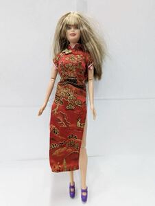 Barbie バービー人形 マテル社 インドネシア製 着せ替え人形 昭和レトロ 当時物 ビンテージ チャイナ服