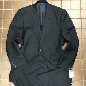 【新品★激安スーツ】紳士服　背広　リクルートスーツ/サイズXL A7/ブラック　黒に近い紺/センターベンツ　2タック/モヘア混★春夏スーツ