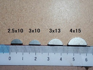 汎用 スピル(半月キー) 3x10 x5個 S45C　(12185)