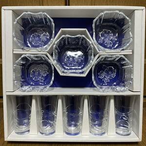 【昭和レトロ】ADERIA GLASS タンブラーセット S-6778 石塚硝子 アデリア グラス グラスセット ビアグラス 小鉢 ガラス 食器 タンブラー