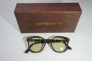 美品 正規 guepard ギュパール gP-04 /w アバンギャルド 眼鏡 ボストン ウェリントン サングラス デミ ブラウン Whisky (BROWN)本物505O