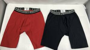 UNDER ARMOUR MD インナー ショートパンツ 2枚セット レッド ブラック 24041202