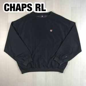 CHAPS RALPH LAUREN チャップラルフローレン ブルゾン XL ブラック 刺繍ロゴ