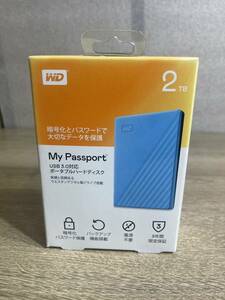 WESTERN DIGITAL｜ウェスタン デジタル WDBYVG0020BBL-JESN 外付けHDD ブルー [2TB /ポータブル型] 未使用・箱痛み品/60