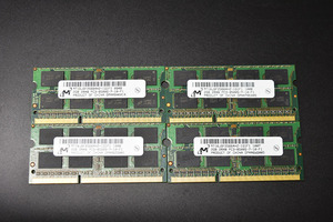当日発送 Mac対応 メモリ DDR3 2GB×4枚 PC3-8500S 中古品 Micron 1-8