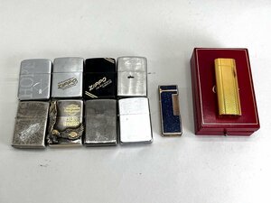 ジャンク オイルライター・ガスライターまとめて Zippo・Dunhill・Cartier 着火未確認[328101