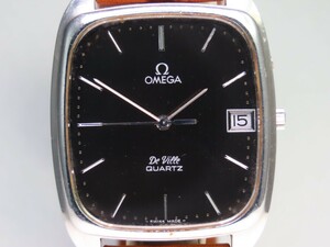 ■♪価格高騰! 資産価値！ 稼働 電池新品 メンズ ビンテージ 高級超レア！ OMEGA オメガ Deville デビル デートクオーツベルト新品