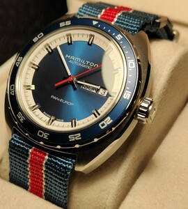 送料無料 未使用 hamilton PAN EUROP DAY DATE ハミルトン パンユーロ オートマチック 腕時計 khaki 自動巻き ball JAZZ MASTER watch