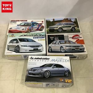 1円〜 アオシマ他 1/24 オデッセイ アブソルート 前期型 03 カスタム、レパード Jフェリー タイプX 等