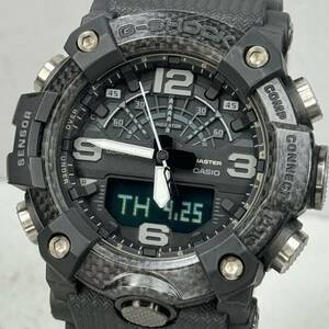 極美品 G-SHOCK GG-B100-1B MUDMASTEマッドマスター Bluetooth搭載モバイルリンク アナデジ カーボンコアガード ブラック 反転液晶