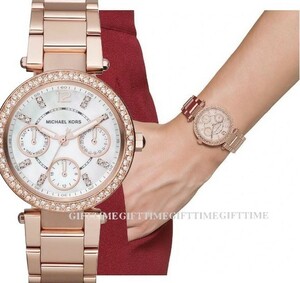 ☆MICHAEL KORS Mini Parker MK5616 Rosegold Glitz Mother of Pearl Ladies ローズゴールド レディース マイケルコース 時計 mk5616