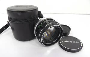 【よろづ屋】ミノルタ オールドレンズ MINOLTA MC ROKKOR-PF 1:1.7 f=55mm MADE IN JAPAN レンズケースおまけ フィルムカメラ用品