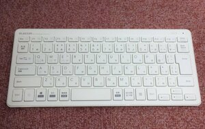 外観良好 エレコム ELECOM TK-FBP100WH 無線キーボード 日本語配列 動作品 Windows OS/Android OS/Macintosh OS/iOS入力モード搭載