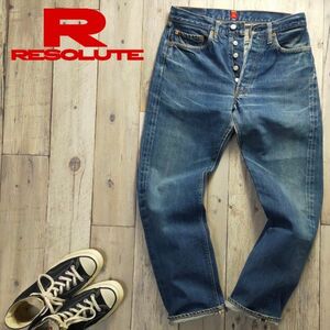 色落抜群☆RESOLUTE リゾルト☆Lot710 レプリカ 赤耳 デニム 66 TYPE W31 S1513